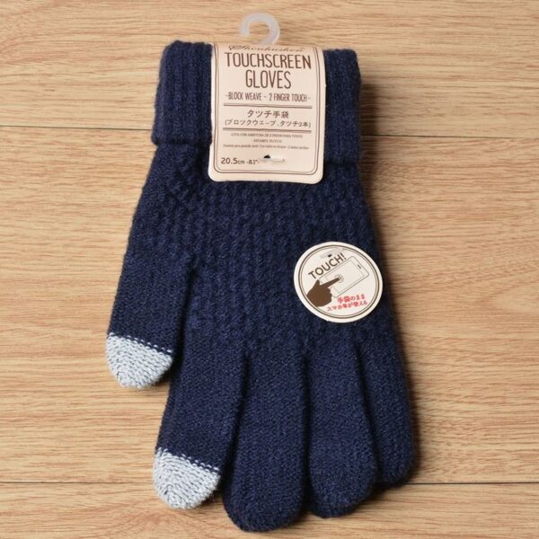 Creative new imitation cashmere knit gloves ladies jacquard touch screen warm fashion winter gloves - Imagen 11