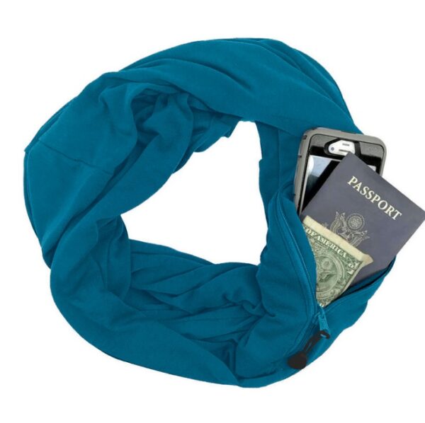 Multi-function Storage Zipper Scarf Multi-color Optional - Imagen 9