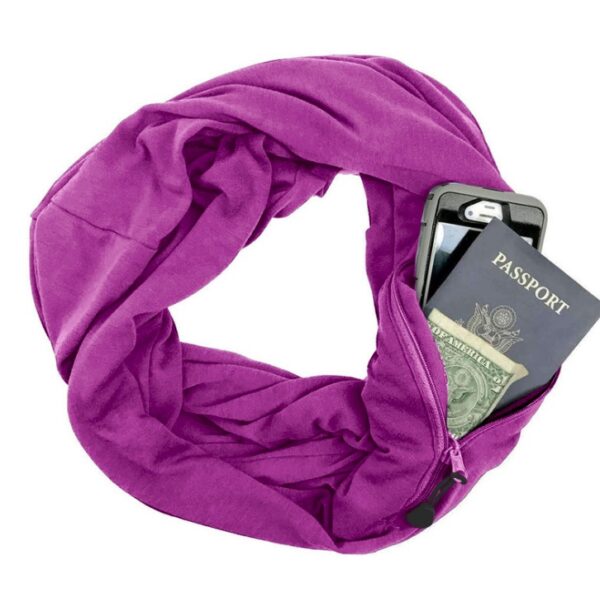 Multi-function Storage Zipper Scarf Multi-color Optional - Imagen 25