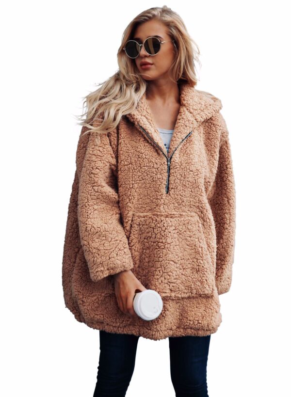 Plush large size sweater coat - Imagen 2