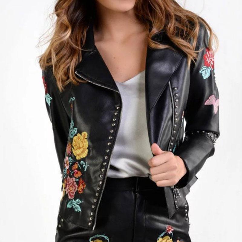 Black Floral Embroidered Jacket