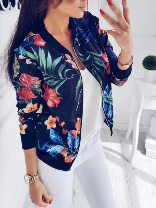 New hot women's color fashion autumn jacket jacket short paragraph - Imagen 6