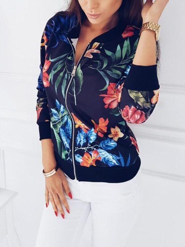 New hot women's color fashion autumn jacket jacket short paragraph - Imagen 4