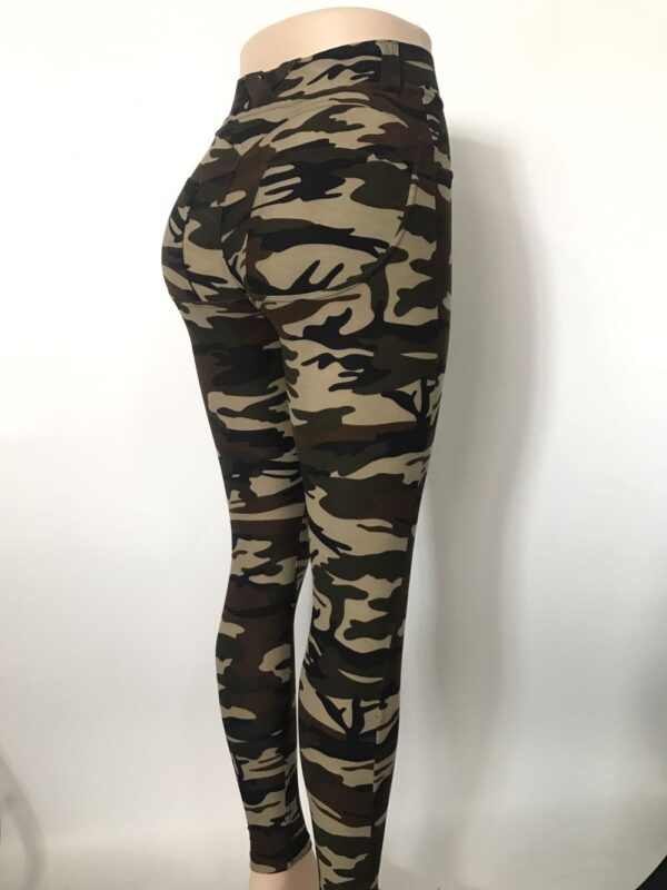 Peach hips slim camouflage printed yoga pants sports leggings women - Imagen 8