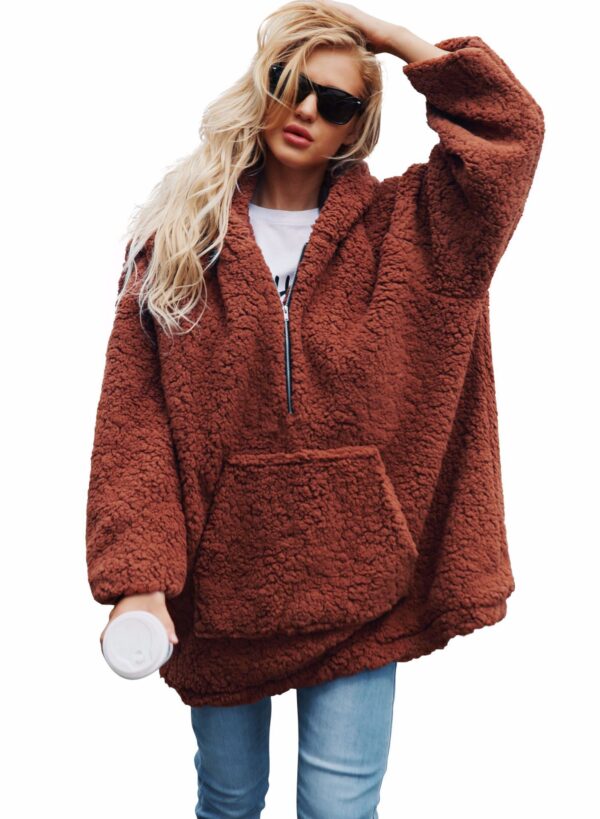 Plush large size sweater coat - Imagen 6