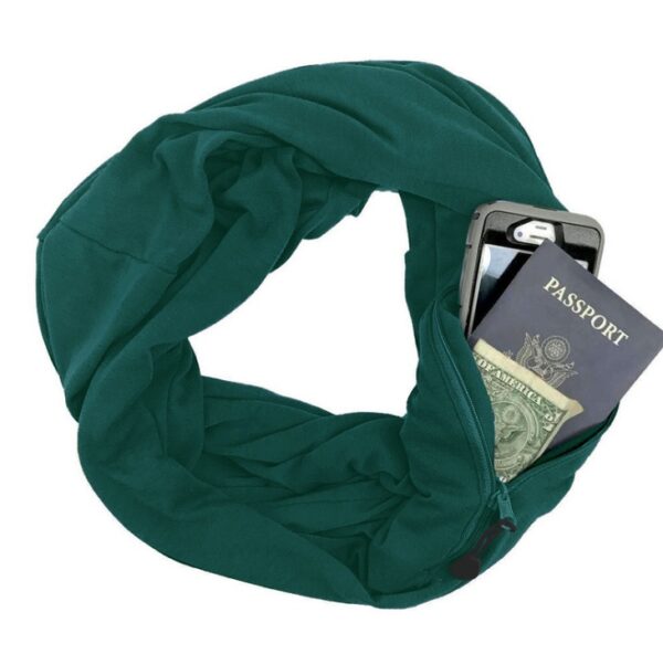 Multi-function Storage Zipper Scarf Multi-color Optional - Imagen 11