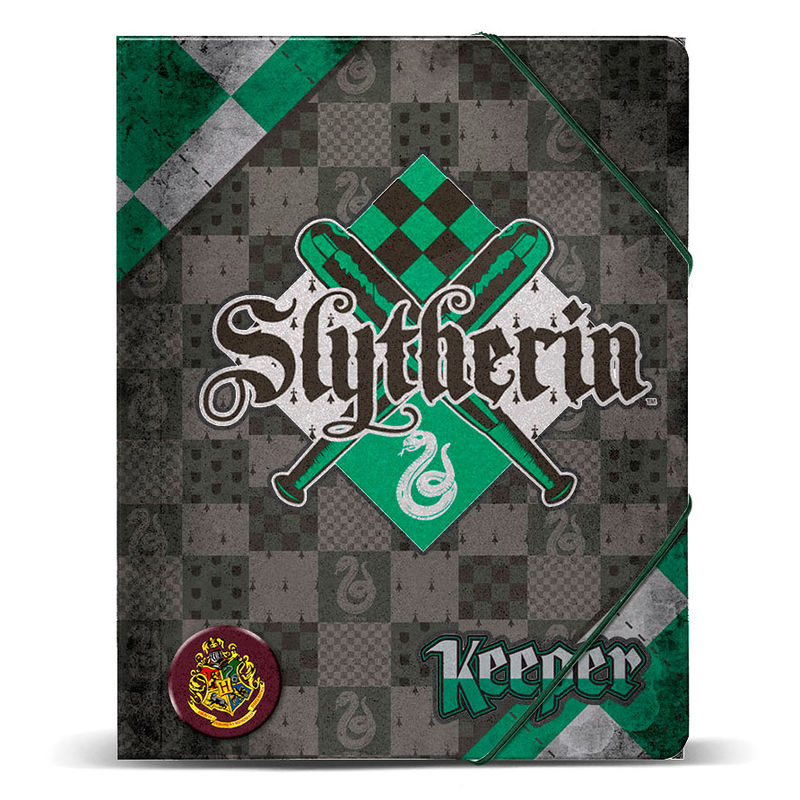Carpeta A4Harry Potter Quidditch Slytherin gomas