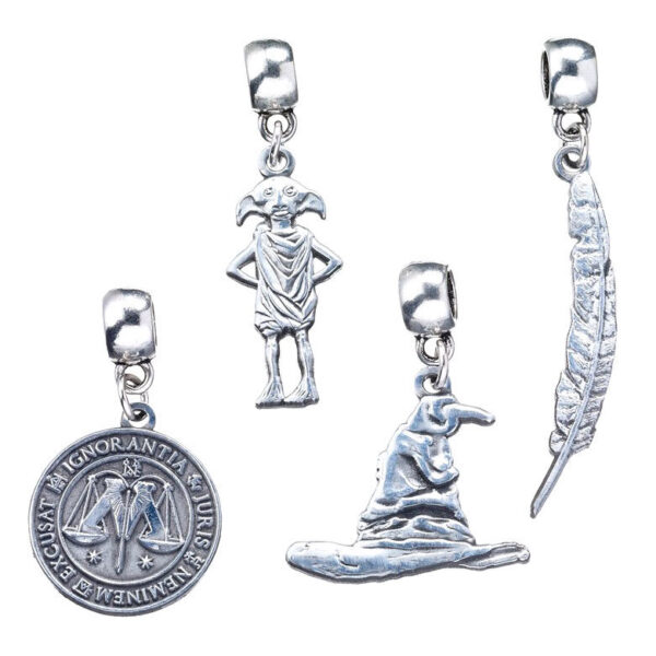 Set 4 colgantes charm Harry Potter surtido
