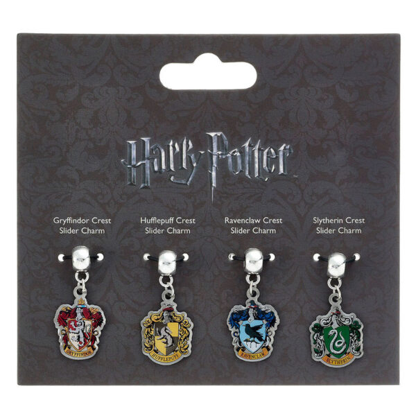 Set 4 colgantes charm Hogwarts Crest Harry Potter surtido
