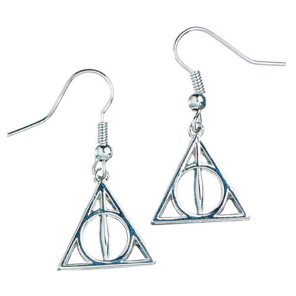 Pendientes Deathly Hallows plata