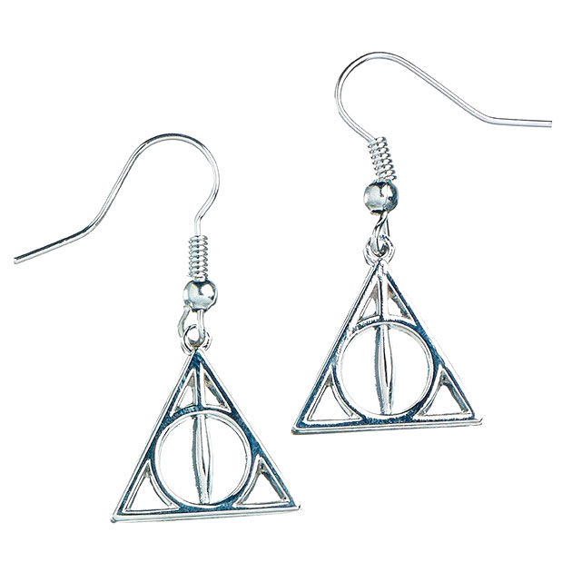 Pendientes Deathly Hallows plata