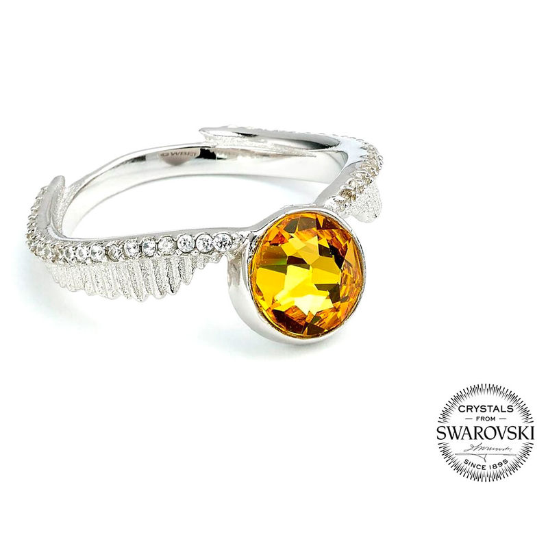 Anillo swarovski Golden Snitch Harry Potter plata