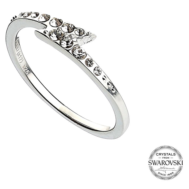 Anillo swarovski Lightening Bolt Harry Potter plata