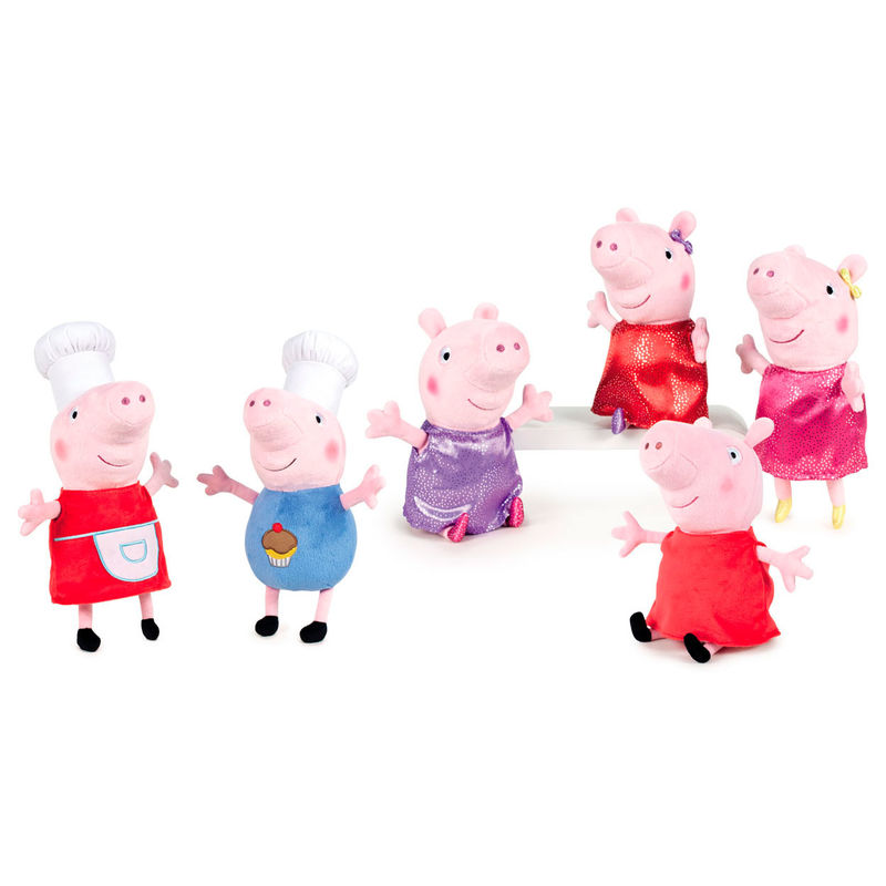 Peluche Peppa Pig Shine & Cakes soft 27cm surtido