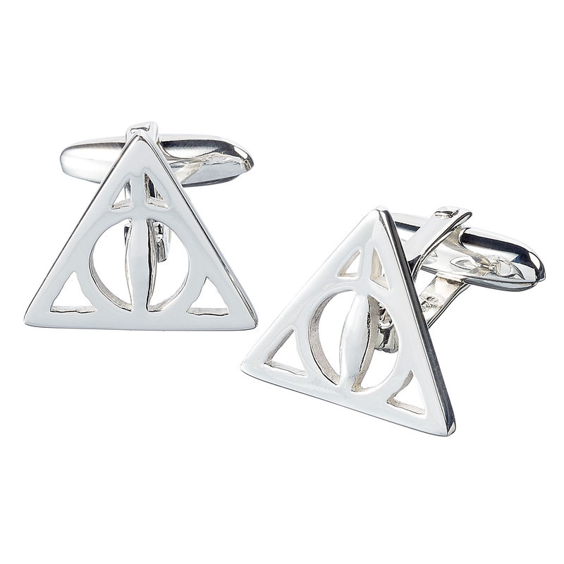 Gemelos Deathly Hallows Harry Potter plata
