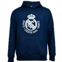Sudadera Real Madrid capucha marino junior