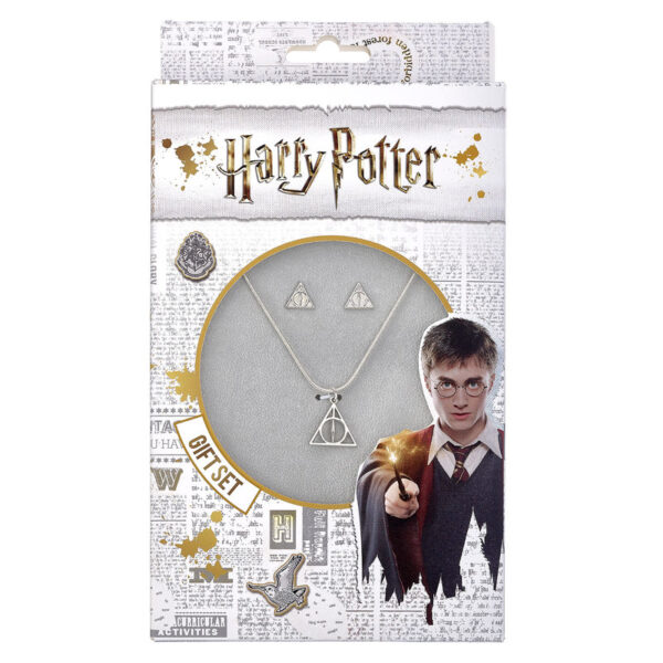 Set colgante + pendientes Deathly Hallows Harry Potter