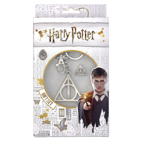 Set llavero + pin Deathly Hallows Harry Potter