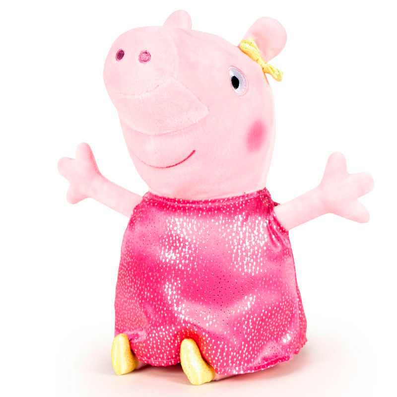 Peluche Peppa Pig Shine & Cakes soft fucsia 40cm