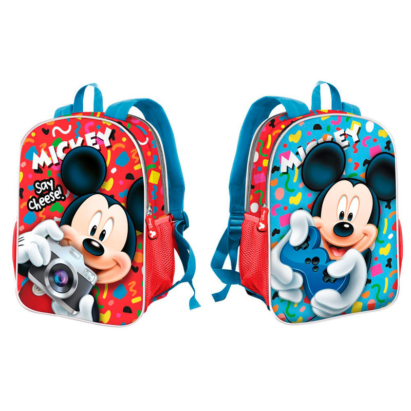 Mochila reversible Mickey Disney Say Cheese 32cm