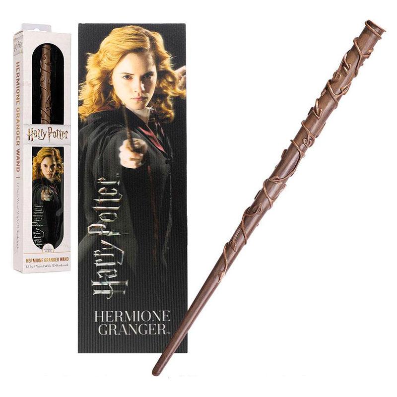 Varita Hermione Granger con marca paginas Harry Potter