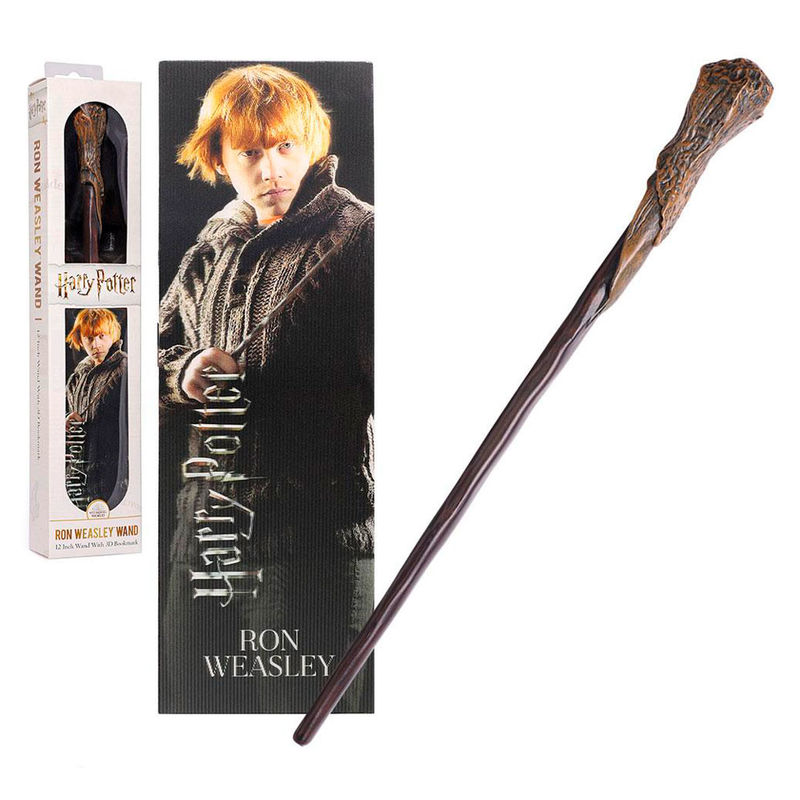Varita Ron Weasly con marca paginas Harry Potter