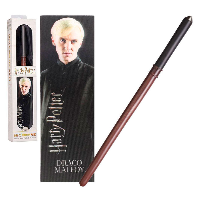 Varita Draco Malfoy con marca paginas Harry Potter