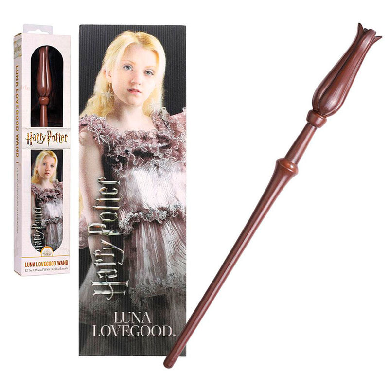 Varita Luna Lovegood con marca paginas Harry Potter