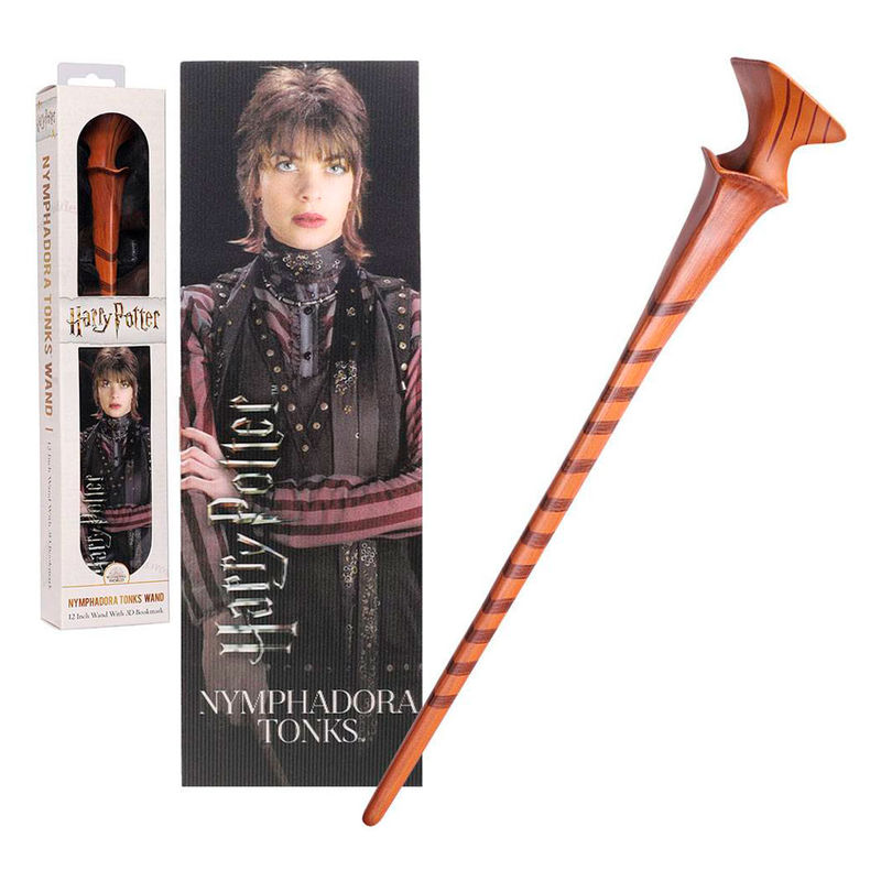 Varita Nymphadora Tonks con marca paginas Harry Potter