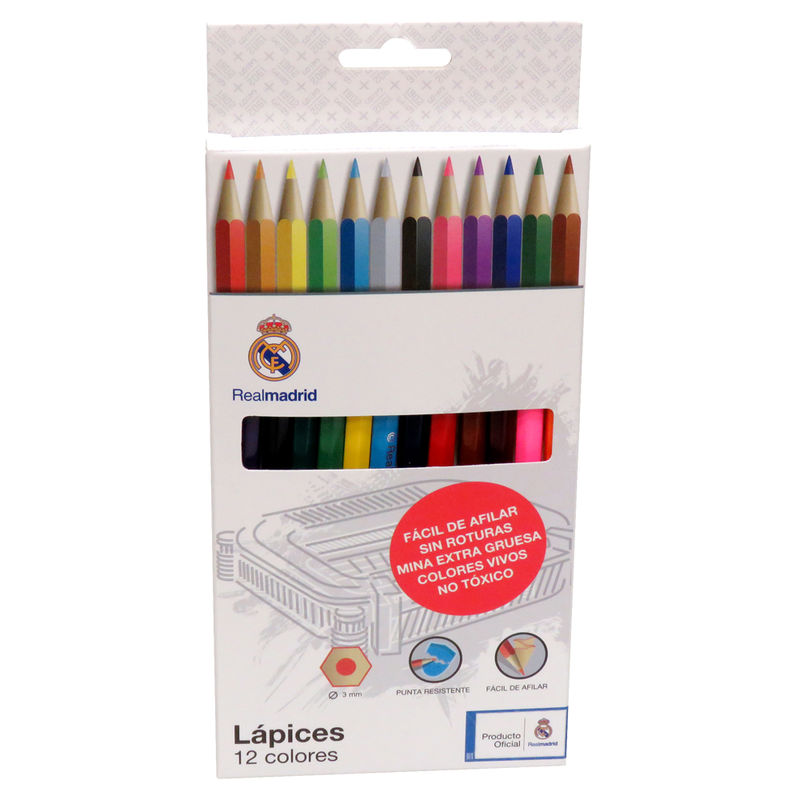 Caja lapices colores Real Madrid