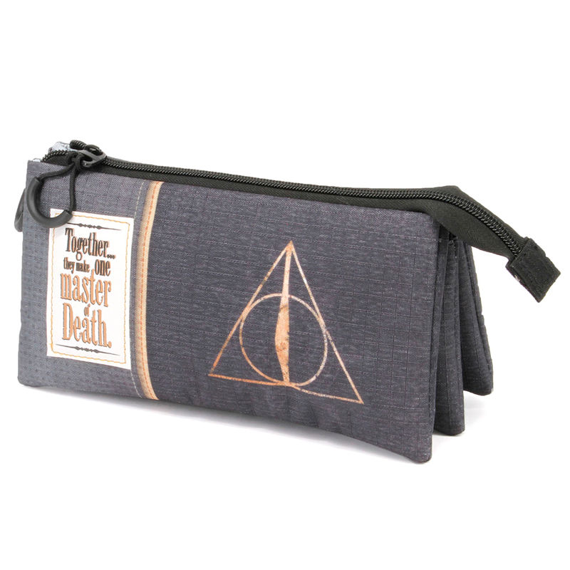 Portatodo Harry Potter Deathly Hallows Black triple