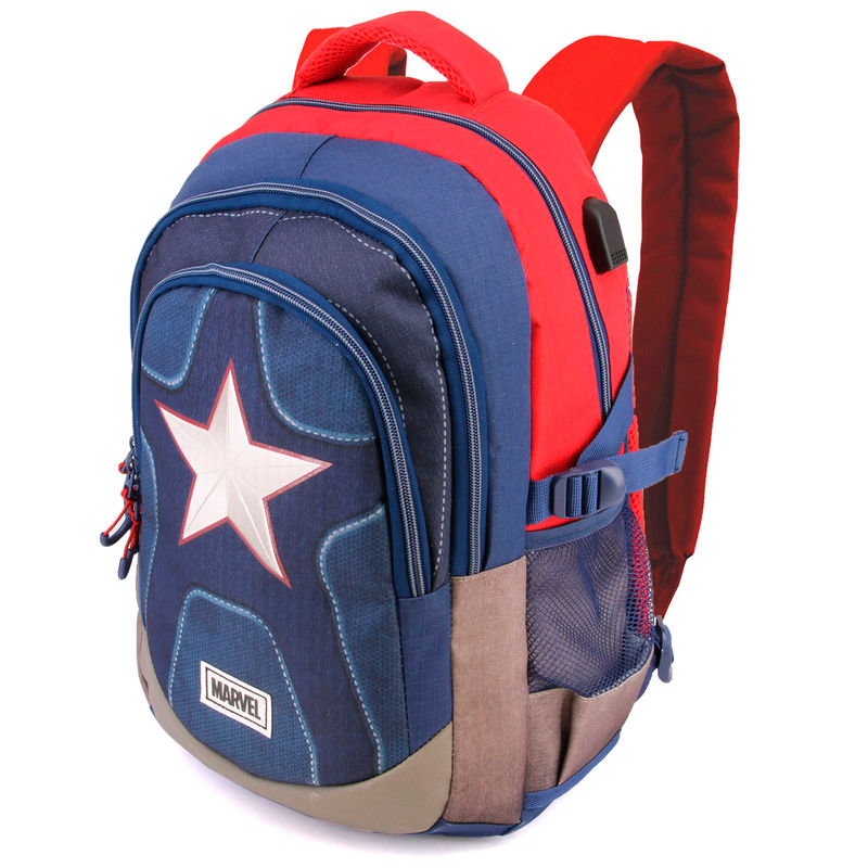 Mochila Capitan America Marvel adaptable 44cm