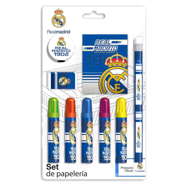 Set papeleria Real Madrid 9pzs