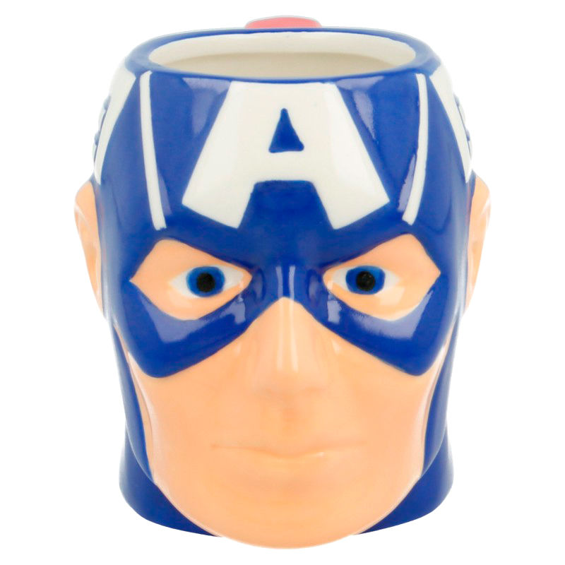 Taza 3D Cabeza Capitan America Marvel