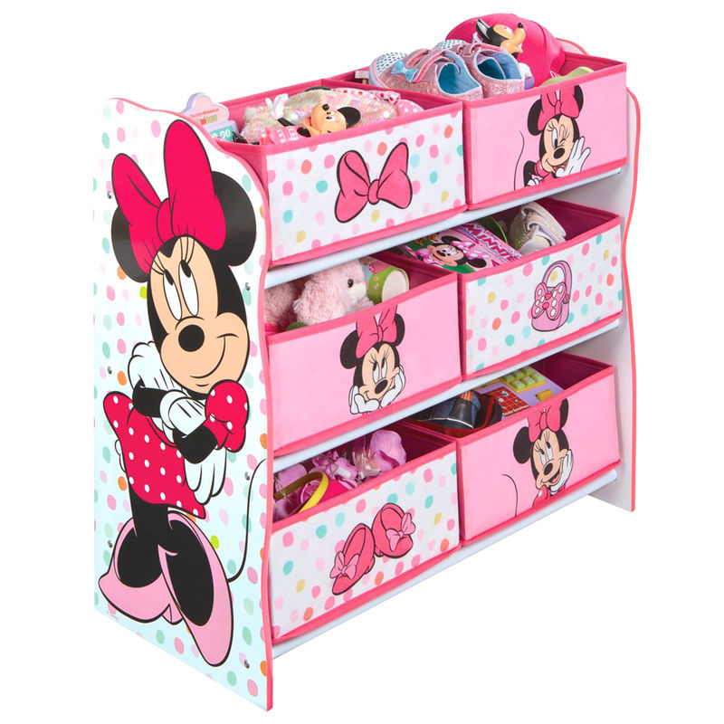 Mueble almacenamiento + 6 cubos Minnie Disney