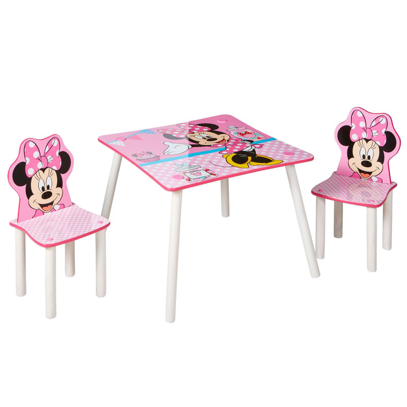 Conjunto infantil mesa y dos sillas Minnie Disney
