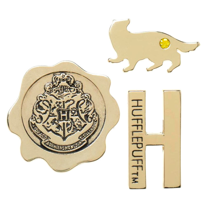 Pack 3 pin Hufflepuff Harry Potter
