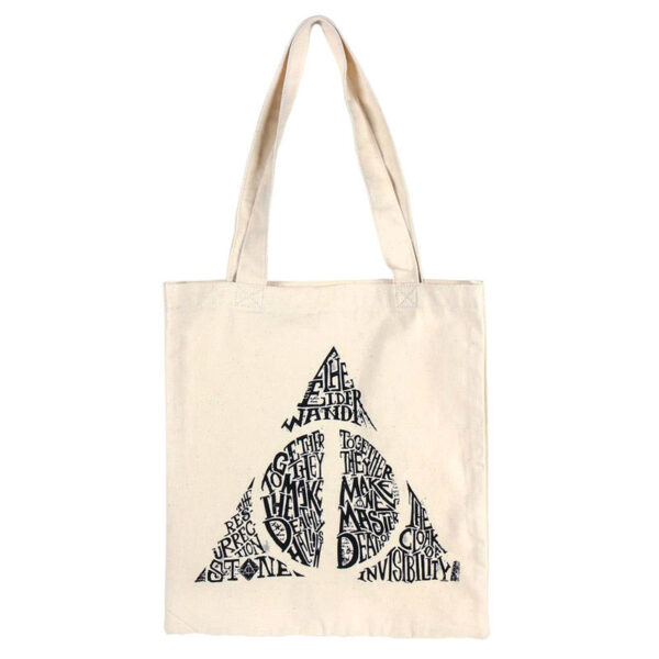 Bolso shopping tela Deathly Hallows Harry Potter
