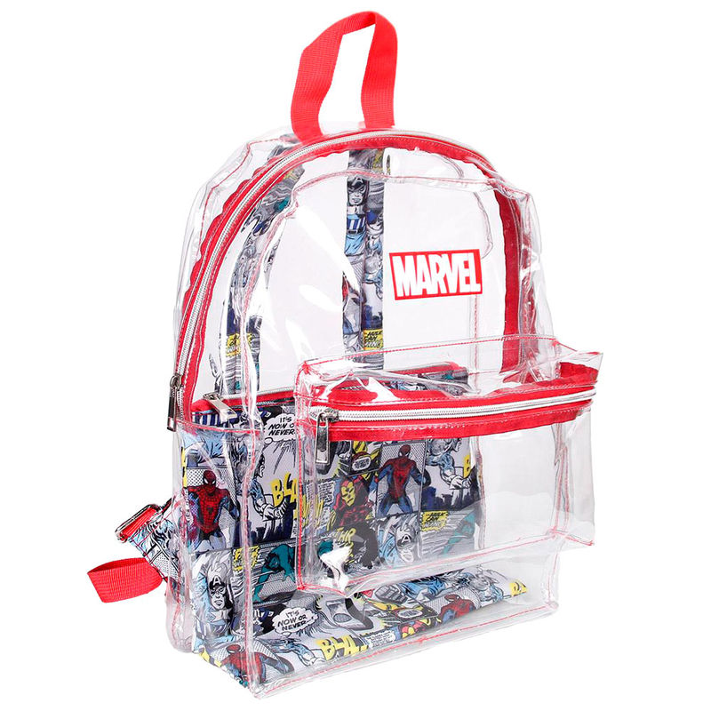 Mochila transparente Marvel 40cm