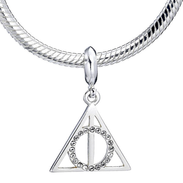 Colgante charm plata swarovski Deathly Hallows Harry Potter