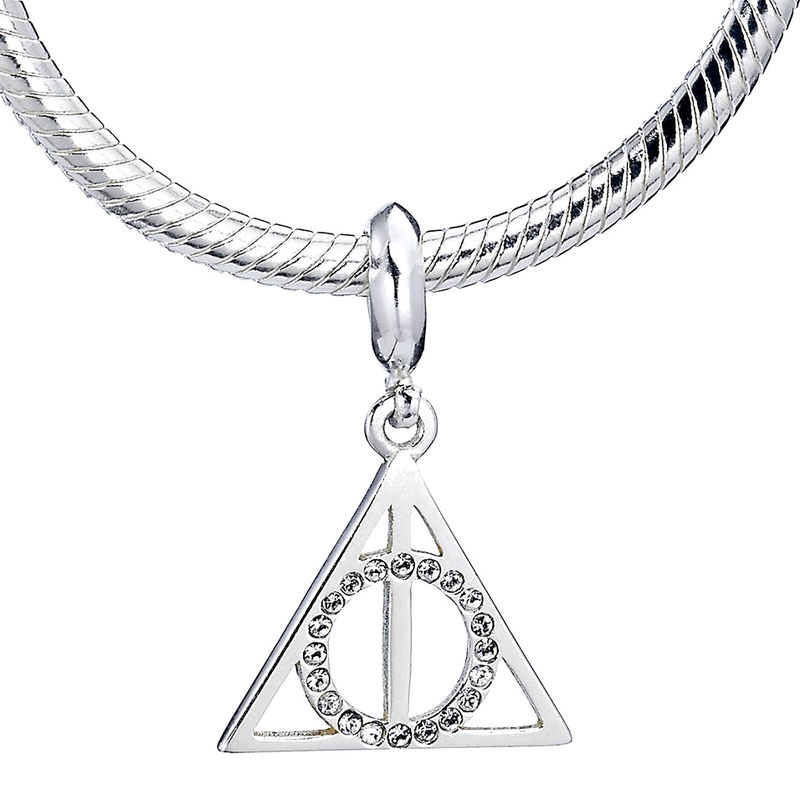 Colgante charm plata swarovski Deathly Hallows Harry Potter
