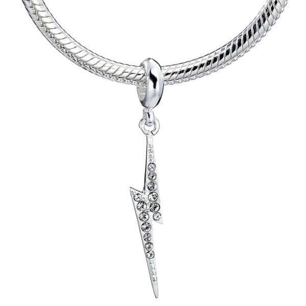 Colgante charm plata swarovski Lightning Bolt Harry Potter