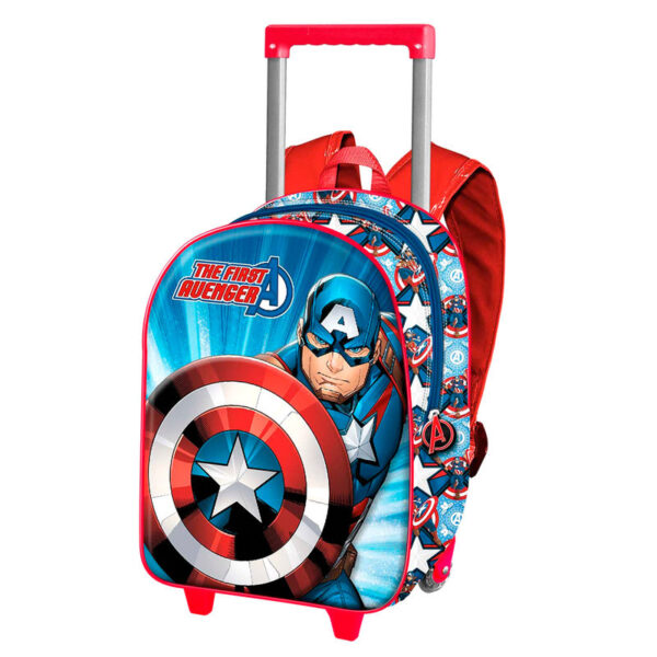 Trolley 3D Capitan America Marvel 34cm