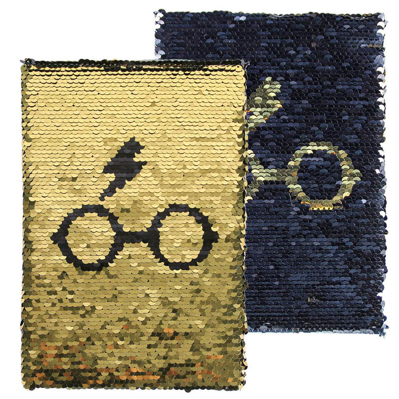 Cuaderno A5 premium lentejuelas Harry Potter