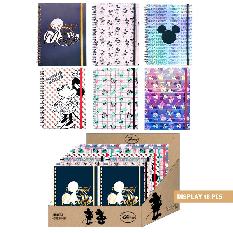 Cuaderno A5 Mickey & Minnie Disney surtido
