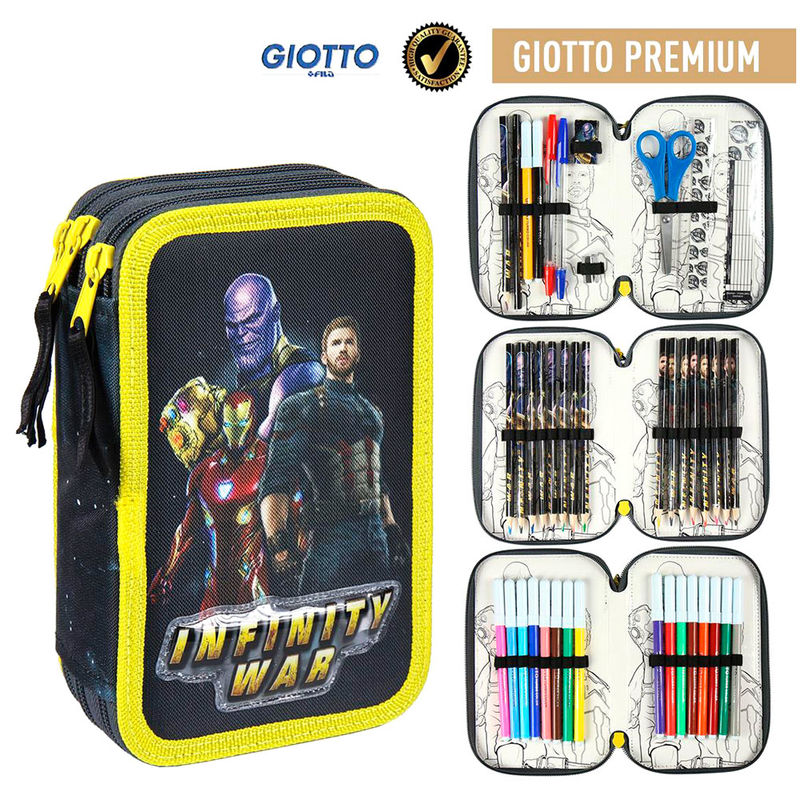 Plumier Giotto Vengadores Avengers Marvel triple