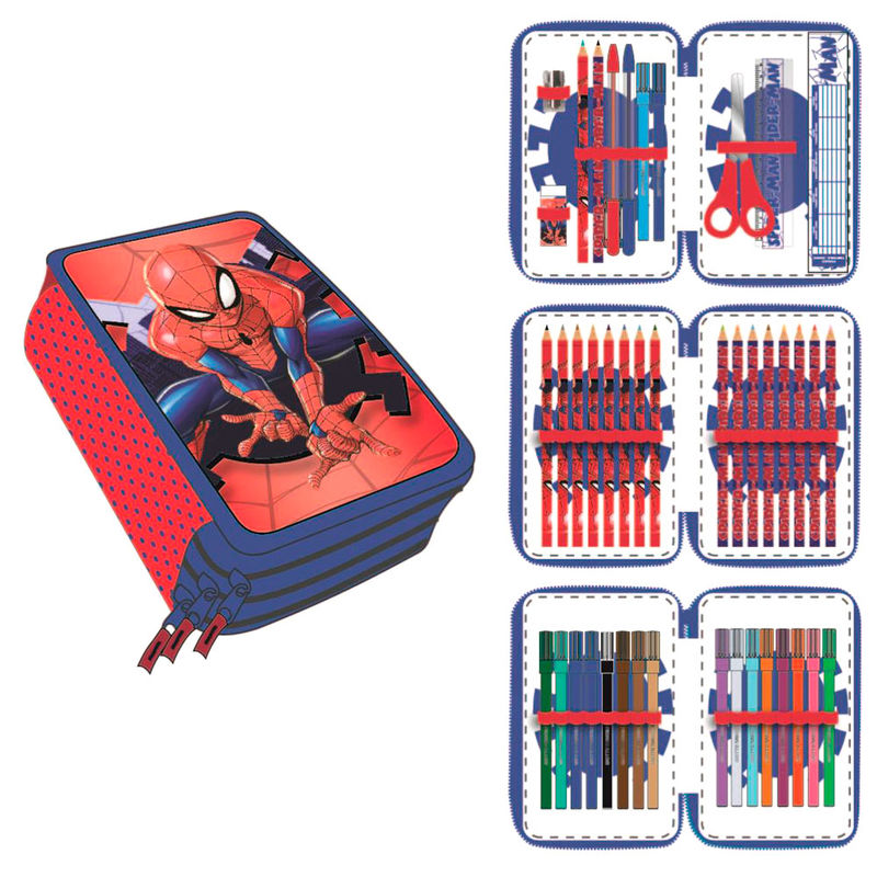 Plumier Giotto Spiderman Marvel triple