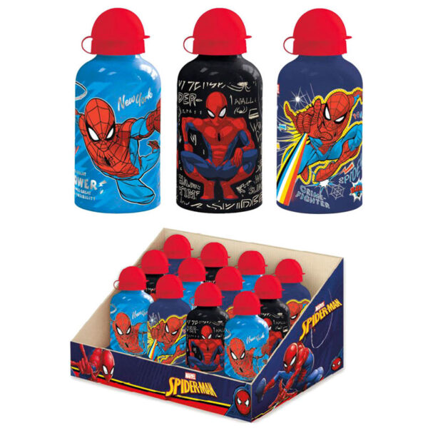 Cantimplora aluminio Spiderman Marvel surtido