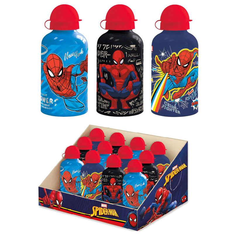 Cantimplora aluminio Spiderman Marvel surtido