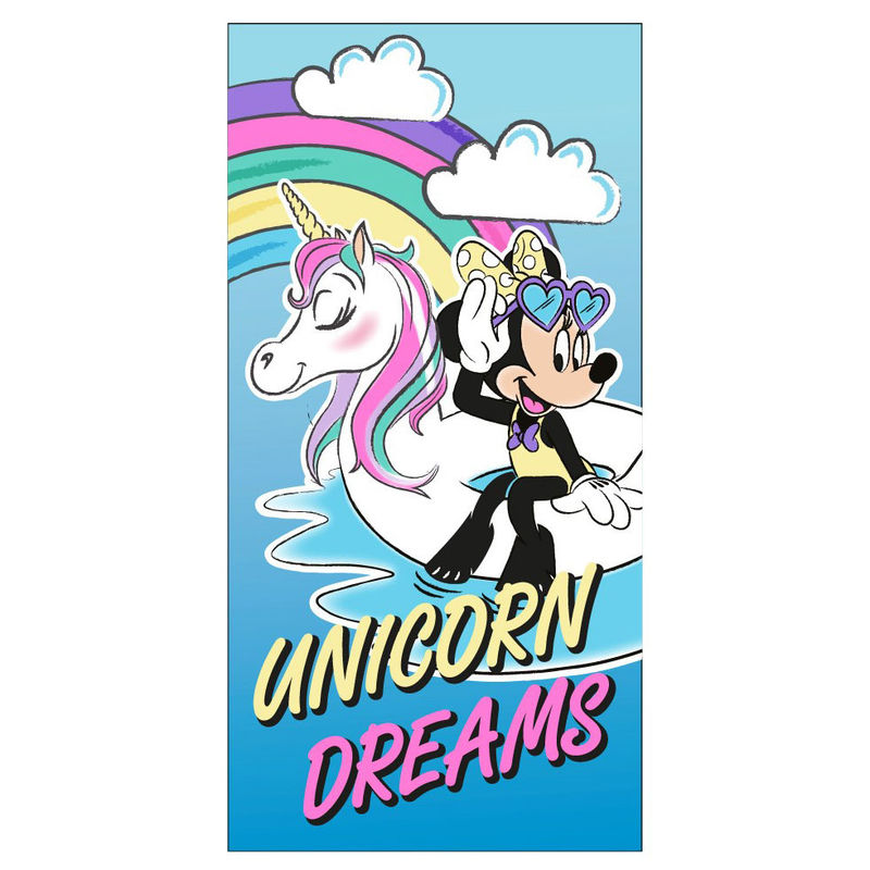 Toalla Unicorn Dreams Minnie Disney microfibra